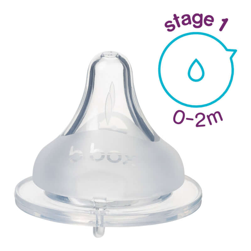 b.box Baby Bottle Anti-Colic Teat - 2-Pack