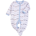 Hudson Baby Baby Sleepsuit - Blue Moustache