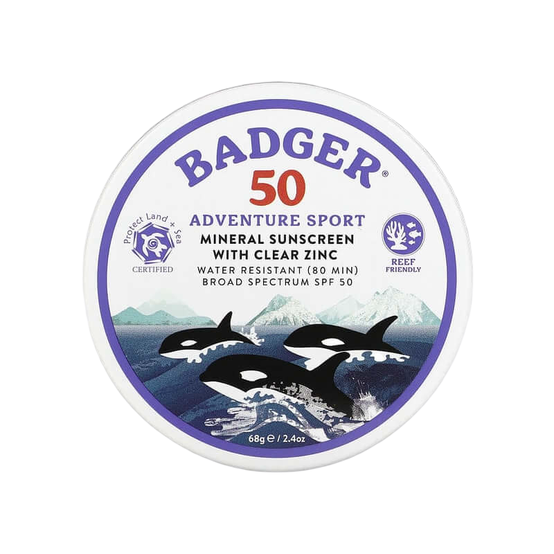 Badger 探險運動礦物防曬乳（含透明氧化鋅）SPF 50 無香型