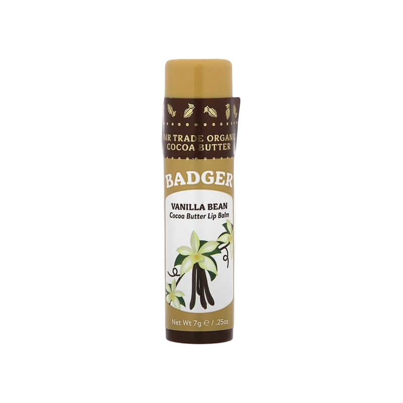 Badger Cocoa Butter Lip Balm Vanilla Bean
