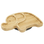 Milk It Baby Bamboo Elephant Suction Plate & Fork Set - Berry Blue