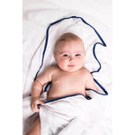 Malabar Baby Bamboo Pom Pom Swaddle - Navy