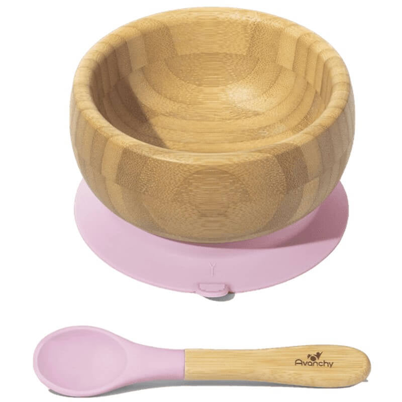 Avanchy Bamboo Suction Baby Bowl + Spoon