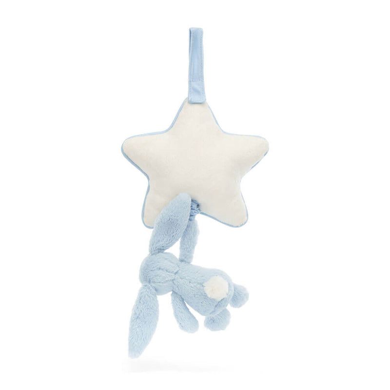 Jellycat Bashful Baby Blue Bunny Musical Pull 30cm x 20cm x 6cm