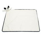 Jellycat Jellycat Bashful Black & Cream Puppy Blankie 56cm x 70cm x 9cm
