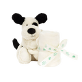 Jellycat Bashful 黑白相間幼犬安撫玩具 15公分 x 34公分 x 34厘米
