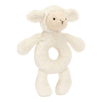 Jellycat Jellycat Bashful Lamb Ring Rattle 18cm x 8cm x 2cm