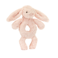 Jellycat Jellycat Bashful Blush Bunny Ring Rattle 18cm x 8cm x 2cm
