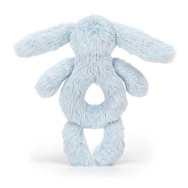 Jellycat Jellycat Bashful Baby Blue Bunny Ring Rattle 18cm x 8cm x 2cm