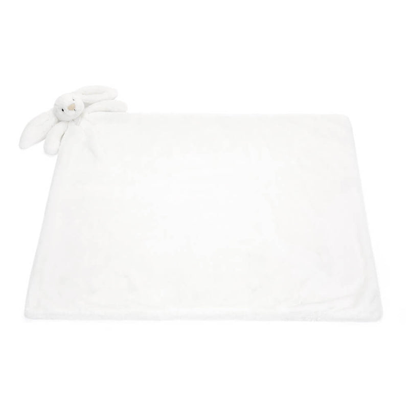 Jellycat Bashful White Luxe Bunny Blankie 56cm x 70cm x 9cm