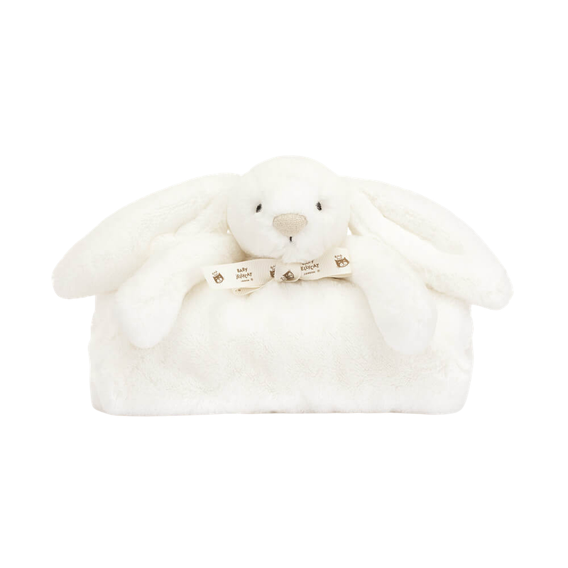 Jellycat Bashful White Luxe Bunny Blankie 56cm x 70cm x 9cm