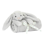 Jellycat Jellycat Bashful Silver Bunny Blankie 56cm x 70cm x 9cm