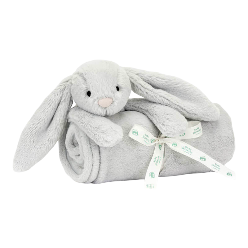 Jellycat Jellycat Bashful Silver Bunny Blankie 56cm x 70cm x 9cm