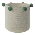 Lorena Canals Basket Bubbly Natural - Green Ø30x30cm