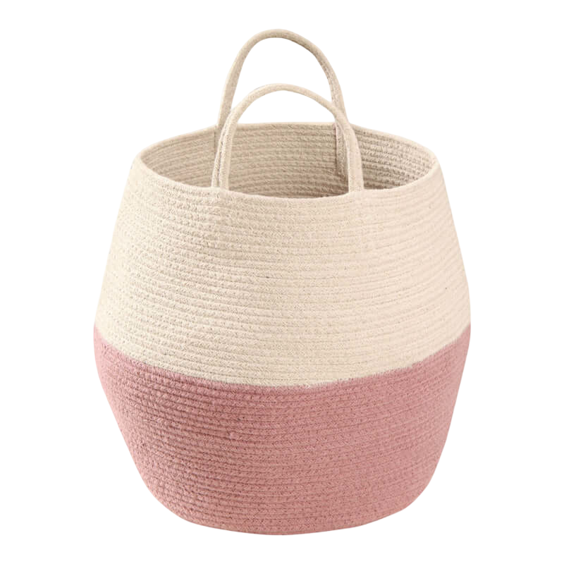 Lorena Canals Basket Zoco Ash Rose-Natural 35xØ30cm