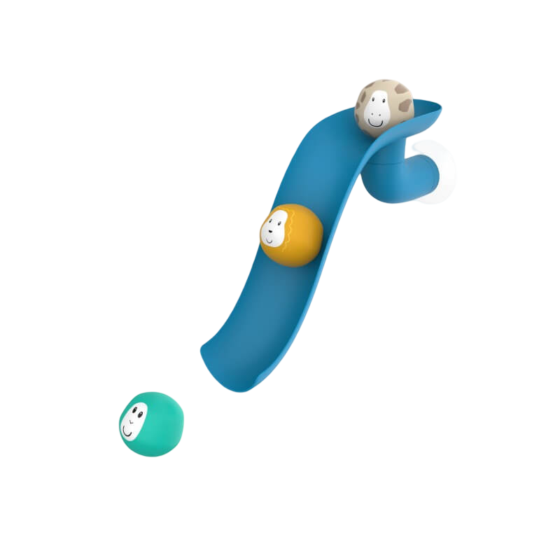 火柴猴洗澡滑梯套裝 - 藍色