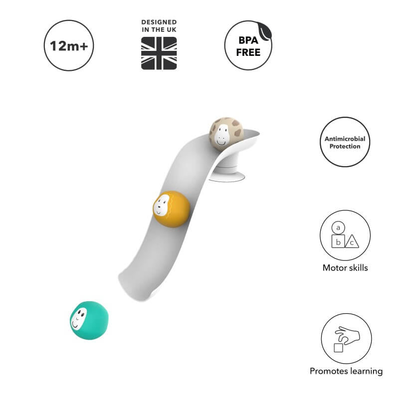 火柴猴洗澡滑梯組 - 白色