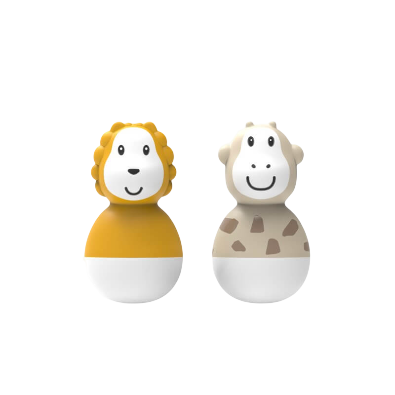 火柴猴洗澡搖搖樂－獅子和長頸鹿