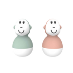 Matchstick Monkey Bathtime Wobblers - Mint Green & Dusty Pink