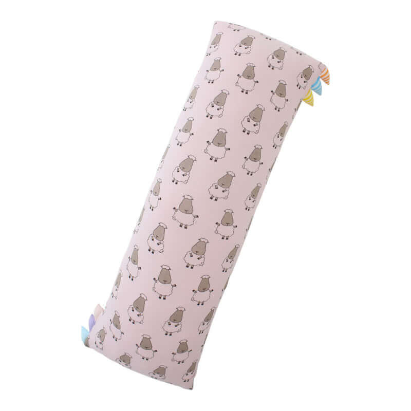 Baa Baa Sheepz® 睡前夥伴™ 小綿羊玩偶，帶有彩色條紋標籤 - 粉紅色 - 小號