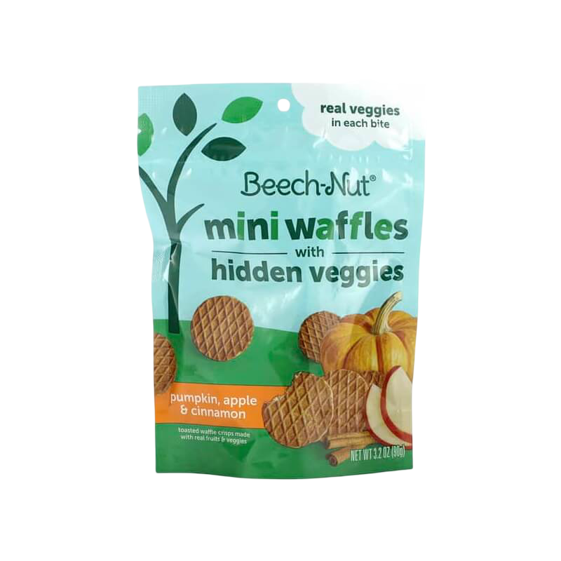 Beech-Nut Mini Waffles with Hidden Veggies 12+ Months Pumpkin Apple & Cinnamon 3.2 oz (90 g)