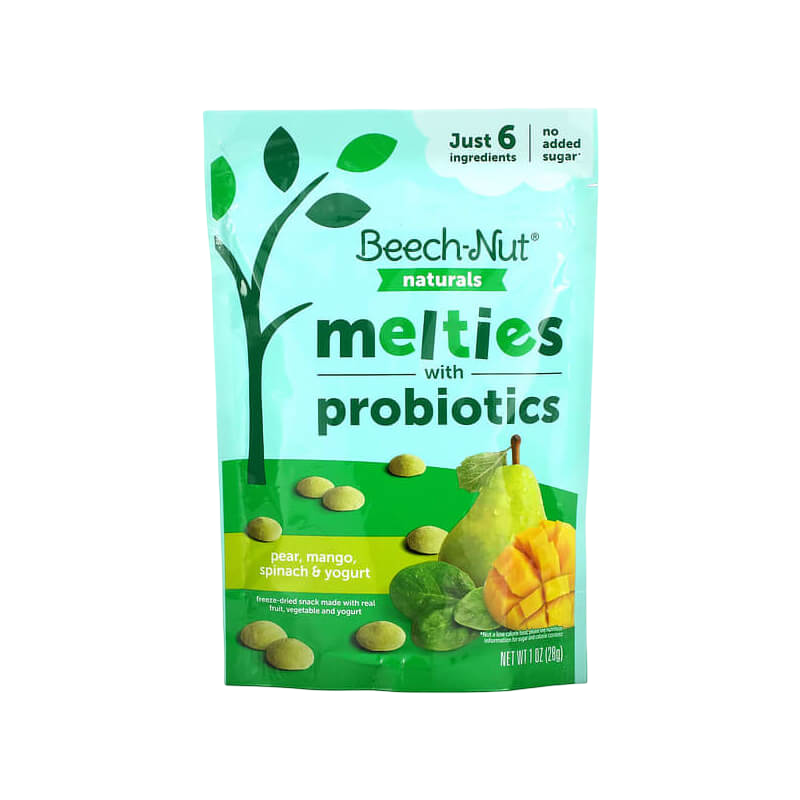 Beech-Nut Naturals Melties with Probiotics 8+ Months Pear Mango Spinach & Yogurt 1 oz (28 g)