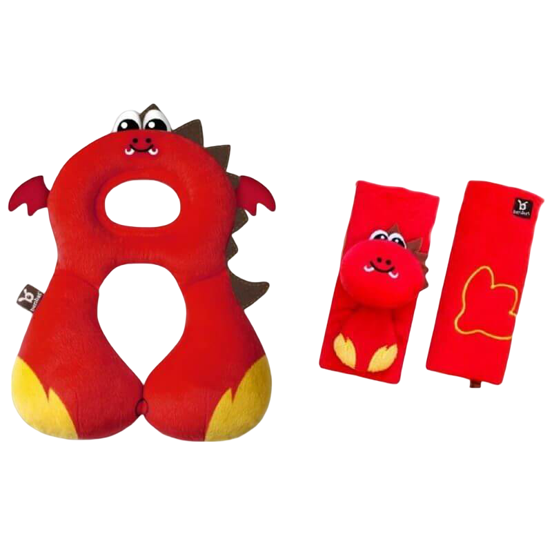 BenBat Total Head Support & Seat Belt Pals - 1-4 yrs - Dragon