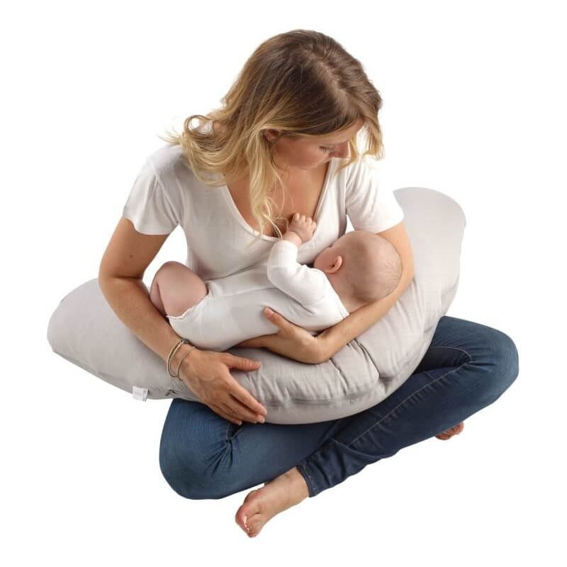 Red Castle | Cocoonababy Big Flopsy Maternity and Nursing Pillow - Fleur de Coton, Chalk Pink