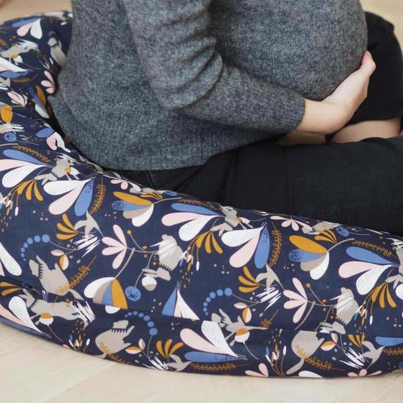 紅堡 | Cocoonababy 大號 Flopsy 孕婦哺乳枕 - Jersey Lorena 