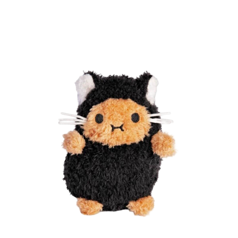 Noodoll Black Kitty Ricespud Mini Sitting Plush Toy