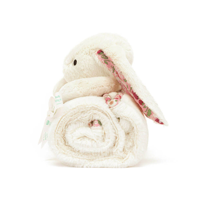 Jellycat Jellycat Blossom Cream Bunny Berry Blankie 56cm x 70cm x 9cm