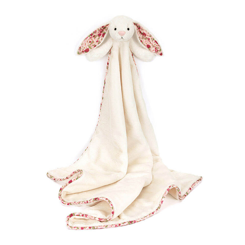 Jellycat Blossom Cream Bunny Berry Blankie 56cm x 70cm x 9cm
