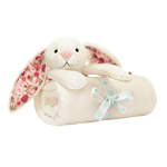 Jellycat 花朵奶油兔子漿果毯 56厘米 x 70厘米 x 9厘米