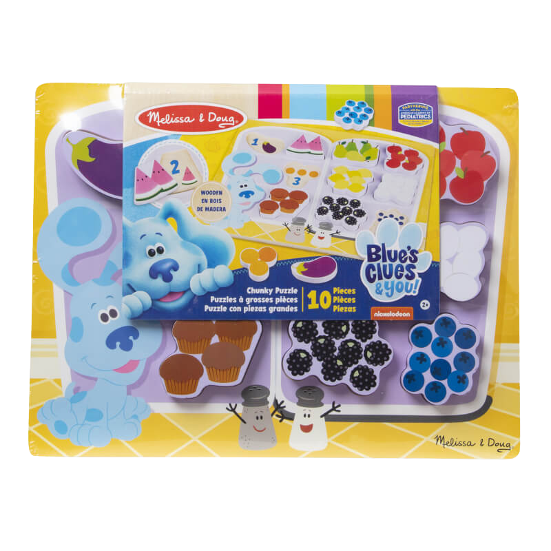 Melissa &amp; Doug 藍色小無尾熊與你！木質厚拼圖 - 冰箱食物