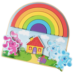 Melissa &amp; Doug 藍色線索與你！木製彩虹疊疊樂拼圖