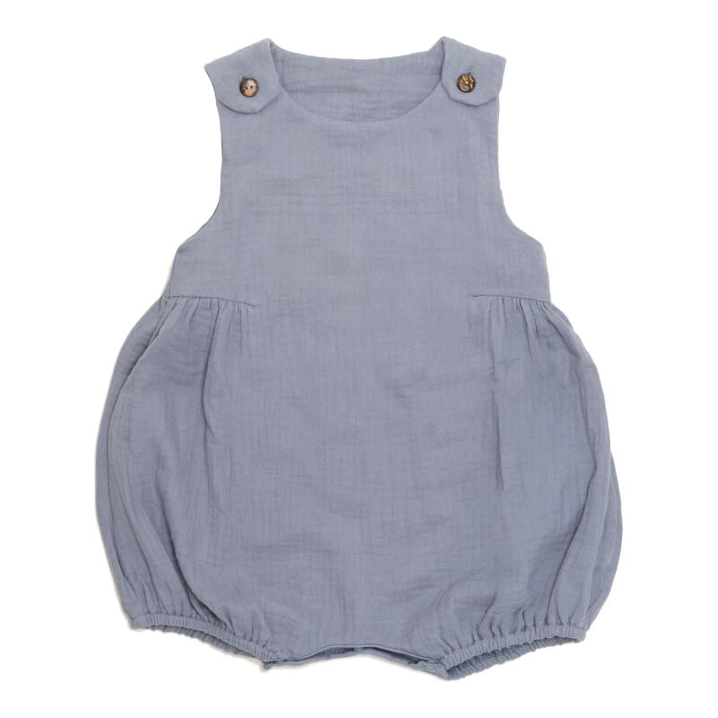 Cotton Pigs Blueberry Muslin Bubble Romper