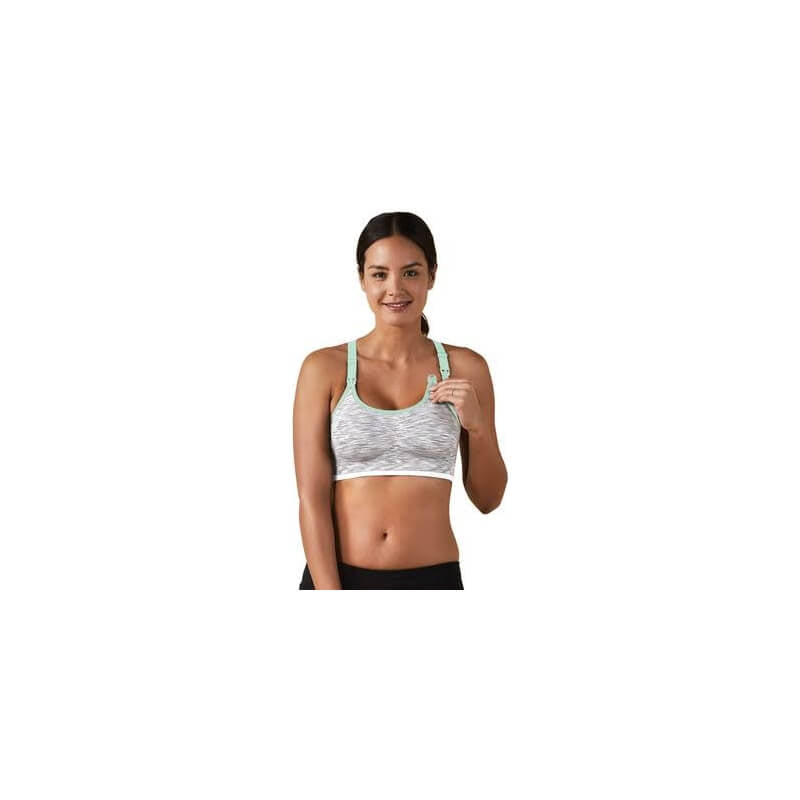 Bravado Designs Body Silk Seamless Rhythm Nursing Bra - White Grey Spacedye