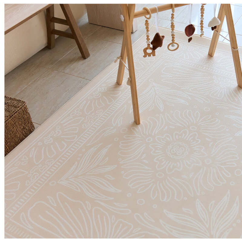 Milk It Baby Boho Beige and Sage Leaf Reversible Playmat