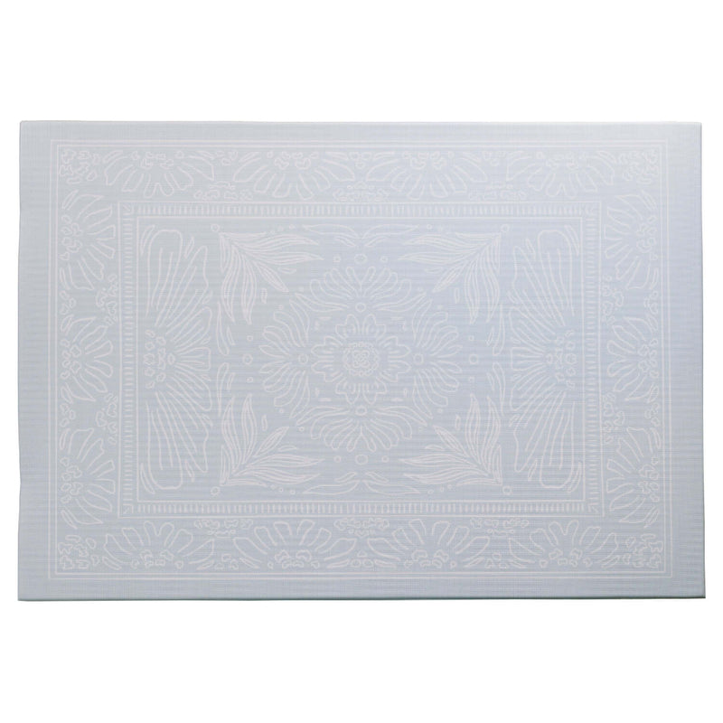 Milk It Baby Boho Blue and Beige Leaf Reversible Playmat