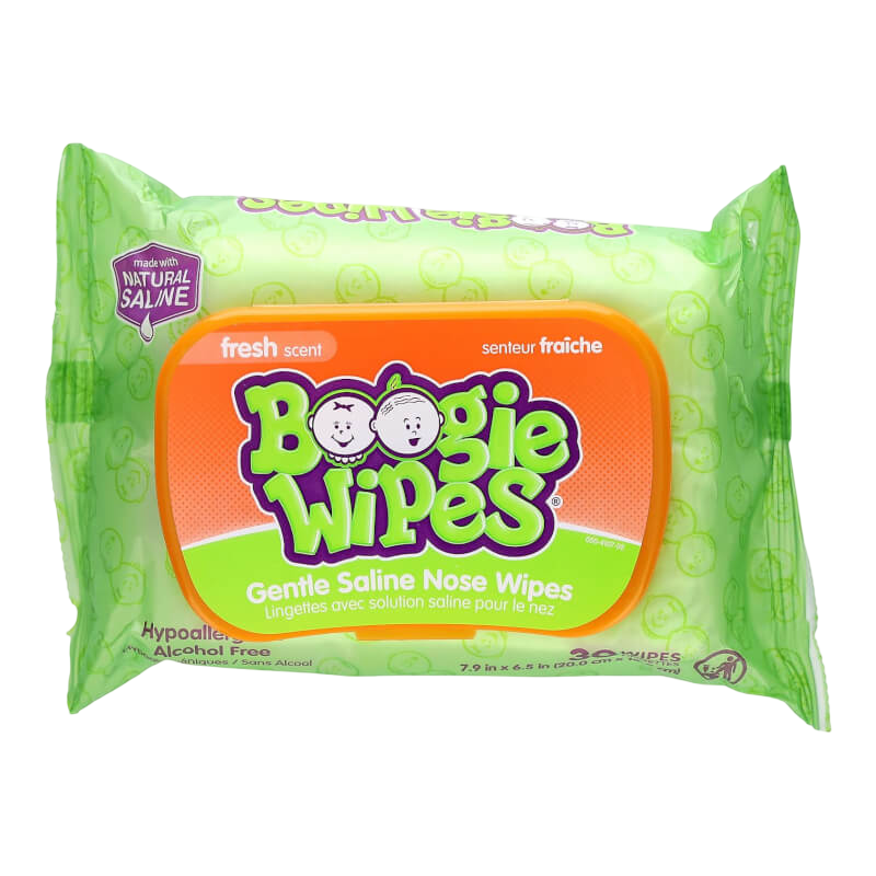 Boogie Wipes Gentle Saline Nose Wipes Fresh Scent 30 Wipes
