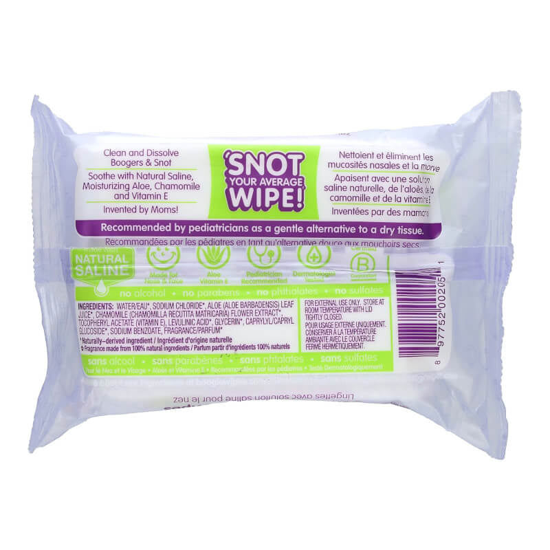 Boogie Wipes 溫和生理食鹽水鼻腔濕紙巾 薰衣草味 30片裝