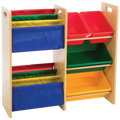 Baby Star x Delsun Book Rack & 4 Toy Storage Organiser - Rainbow