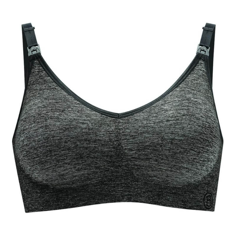 Bravado Designs Body Silk Seamless Yoga Nursing Bra - Charcoal Heather - X-Large