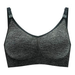 Bravado Designs Body Silk Seamless Yoga Nursing Bra - Charcoal Heather - X-Large