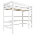 LIFETIME Kidsrooms Breeze High Bed with Straight Ladder 90x200cm - White