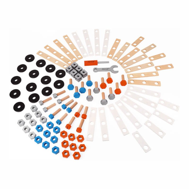 Janod Brico'Kids DIY 桶 - 100 件套