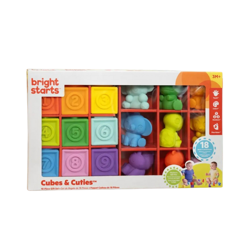 Bright Starts™ 積木與可愛玩具 18 件套禮盒