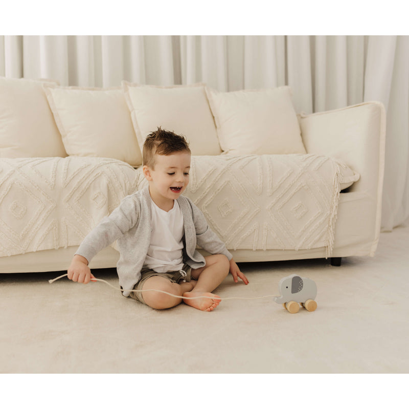 Bubble  Wooden Elephant Pull Along Toy