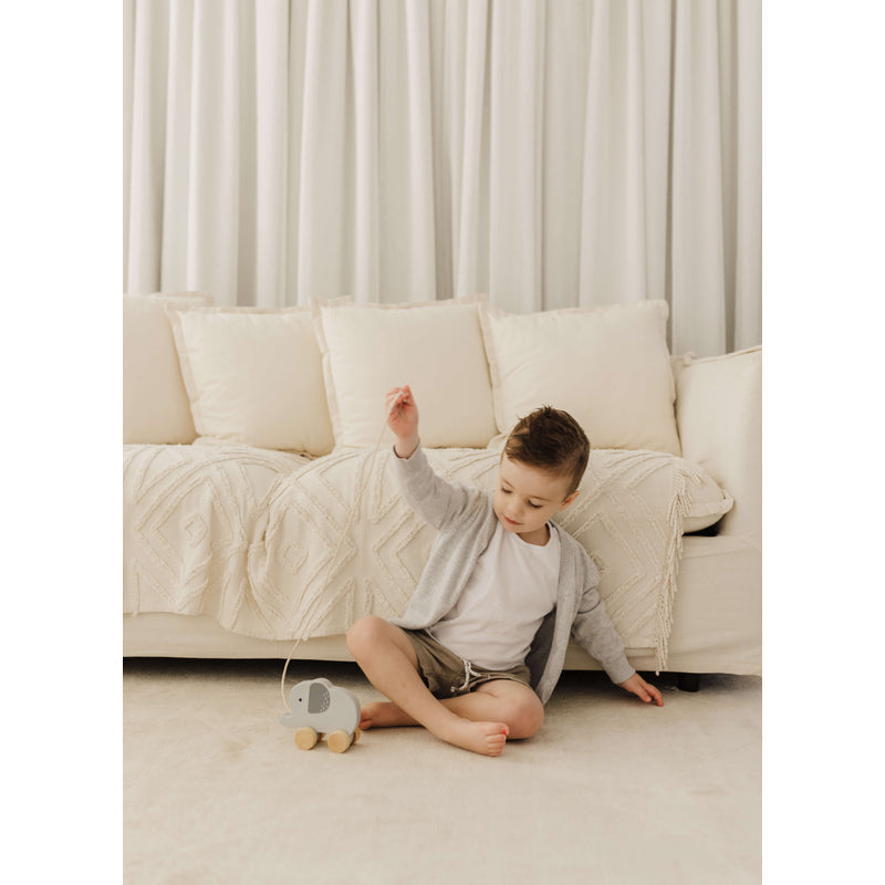 Bubble  Wooden Elephant Pull Along Toy