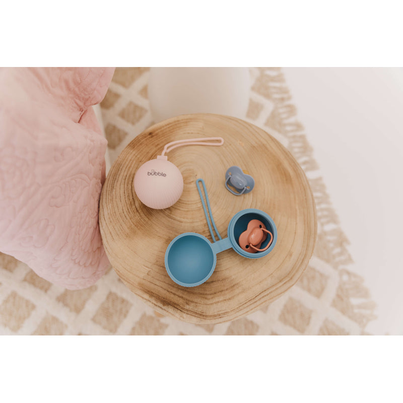 Bubble Silicone Pacifier Holder - Pink
